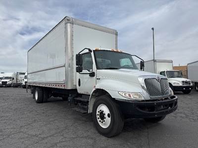 International MV607 Box Truck - 220HP, 7 Speed Automatic, Roll up Door