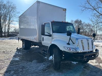 International MV607 Box Truck - 260HP, 6 Speed Automatic, Roll up Door