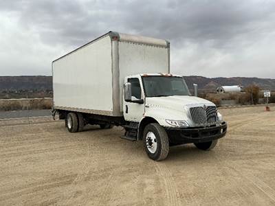 International MV607 Box Truck - 240HP, 6 Speed Automatic, Roll up Door