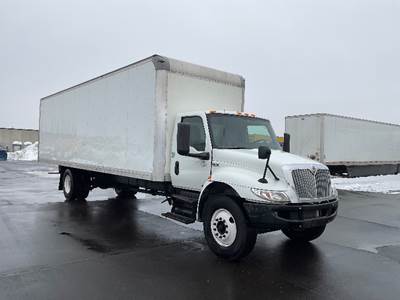 International MV607 Box Truck - 220HP, 6 Speed Automatic, Roll up Door