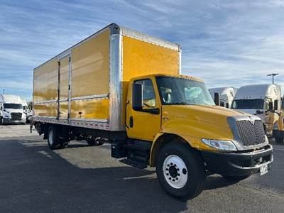 International MV607 Box Truck - 220HP, 6 Speed Automatic, Roll up Door