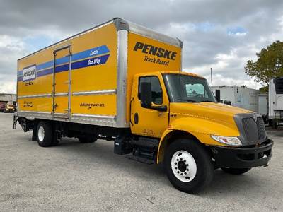 International MV607 Box Truck - 220HP, 6 Speed Automatic, Roll up Door