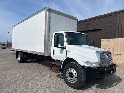 International MV607 Box Truck - 220HP, 6 Speed Automatic, Roll up Door