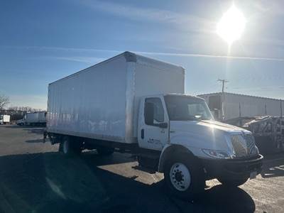 International MV607 Box Truck - 220HP, 6 Speed Automatic, Roll up Door