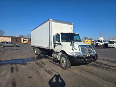 International MV607 Box Truck - 240HP, 6 Speed Automatic, Roll up Door