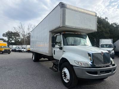 International MV607 Box Truck - 220HP, 6 Speed Automatic, Swing Door