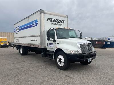 International MV607 Box Truck - 220HP, 6 Speed Automatic, Roll up Door