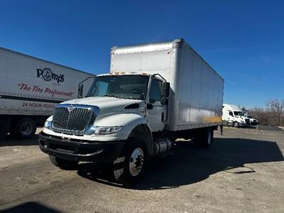 International MV607 Box Truck - 220HP, 6 Speed Automatic, Roll up Door