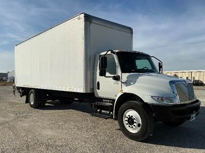 International MV607 Box Truck - 240HP, 6 Speed Automatic, Roll up Door