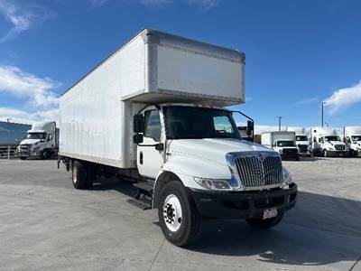 International MV607 Box Truck - 220HP, 7 Speed Automatic, Roll up Door