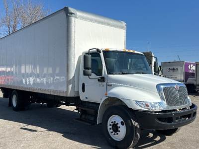 International MV607 Box Truck - 220HP, 6 Speed Automatic, Roll up Door