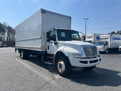 International MV607 Box Truck - 220HP, 6 Speed Automatic, Roll up Door