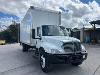 International MV607 Box Truck - 220HP, 6 Speed Automatic, Roll up Door