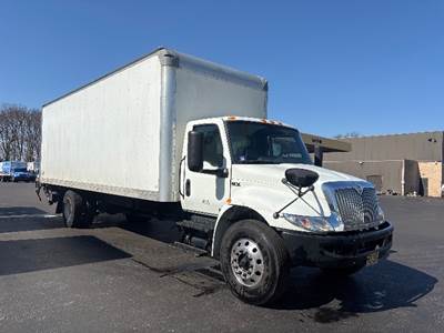 International MV607 Box Truck - 220HP, 6 Speed Automatic, Roll up Door