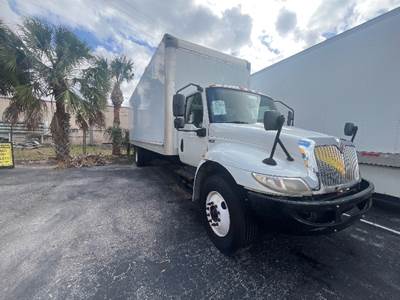 International MV607 Box Truck - 220HP, 6 Speed Automatic, Roll up Door