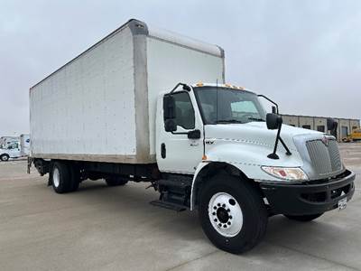 International MV607 Box Truck - 240HP, 7 Speed Automatic, Roll up Door