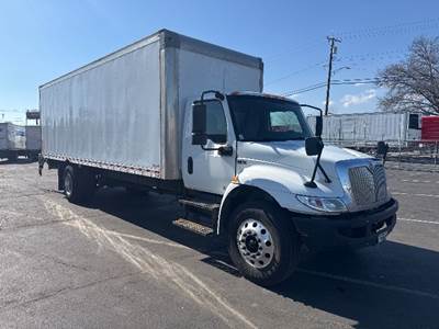International MV607 Box Truck - 220HP, 6 Speed Automatic, Roll up Door