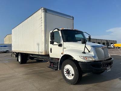 International MV607 Box Truck - 240HP, 7 Speed Automatic, Roll up Door