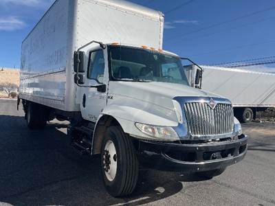 International MV607 Box Truck - 220HP, 6 Speed Automatic, Roll up Door