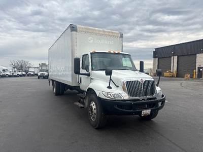 International MV607 Box Truck - 240HP, 6 Speed Automatic, Roll up Door
