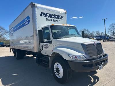 International MV607 Box Truck - 220HP, 6 Speed Automatic, Roll up Door