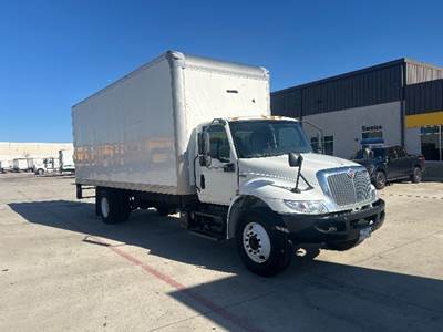 International MV607 Box Truck - 220HP, 6 Speed Automatic, Roll up Door