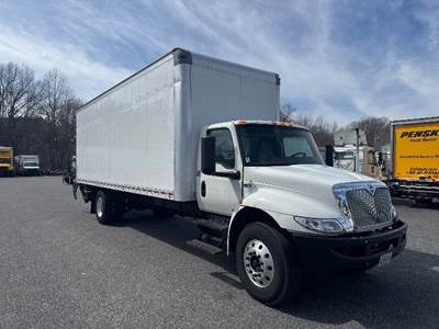 International MV607 Box Truck - 220HP, 7 Speed Automatic, Roll up Door