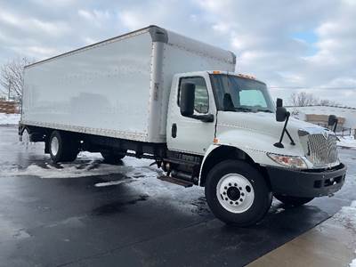 International MV607 Box Truck - 220HP, 6 Speed Automatic, Roll up Door