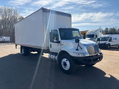 International MV607 Box Truck - 220HP, 7 Speed Automatic, Roll up Door