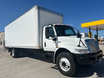 International MV607 Box Truck - 240HP, 7 Speed Automatic, Roll up Door