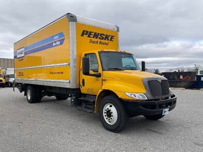 International MV607 Box Truck - 220HP, 6 Speed Automatic, Roll up Door