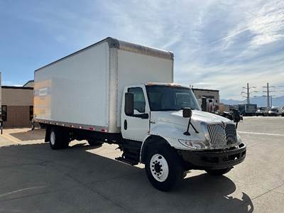 International MV607 Box Truck - 220HP, 6 Speed Automatic, Roll up Door