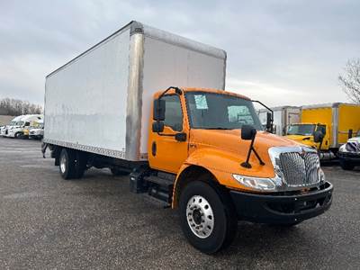International MV607 Box Truck - 240HP, 6 Speed Automatic, Roll up Door