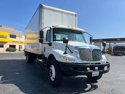 International MV607 Box Truck - 220HP, 7 Speed Automatic, Roll up Door