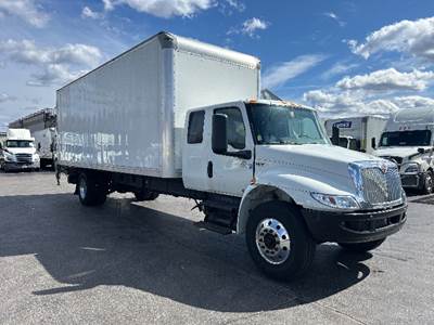 International MV607 Box Truck - 220HP, 6 Speed Automatic, Roll up Door