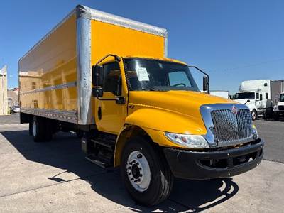 International MV607 Box Truck - 220HP, 6 Speed Automatic, Roll up Door
