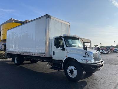 International MV607 Box Truck - 220HP, 7 Speed Automatic, Roll up Door