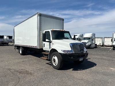 International MV607 Box Truck - 220HP, 6 Speed Automatic, Roll up Door