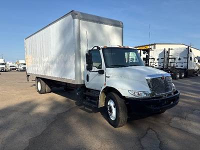 International MV607 Box Truck - 220HP, 6 Speed Automatic, Roll up Door
