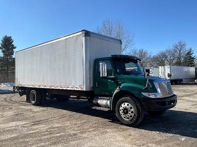 International MV607 Box Truck - 220HP, 6 Speed Automatic, Roll up Door