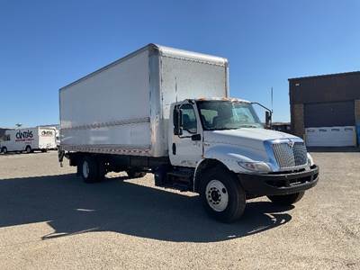 International MV607 Box Truck - 220HP, 6 Speed Automatic, Roll up Door