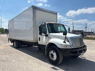 International MV607 Box Truck - 240HP, 7 Speed Automatic, Roll up Door