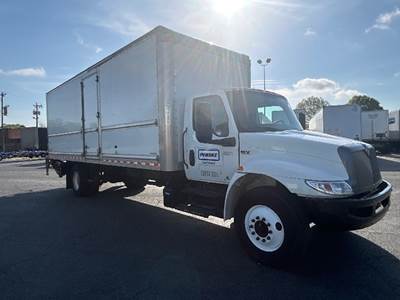 International MV607 Box Truck - 220HP, 6 Speed Automatic, Roll up Door
