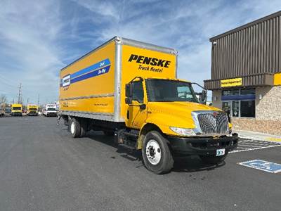 International MV607 Box Truck - 220HP, 6 Speed Automatic, Roll up Door