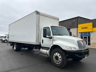 International MV607 Box Truck - 220HP, 6 Speed Automatic, Roll up Door