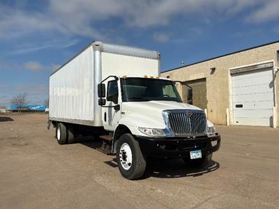 International MV607 Box Truck - 240HP, 6 Speed Automatic, Roll up Door