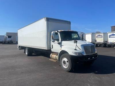 International MV607 Box Truck - 250HP, 6 Speed Automatic, Roll up Door
