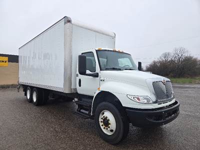 International MV607 Box Truck - 260HP, 6 Speed Automatic, Roll up Door