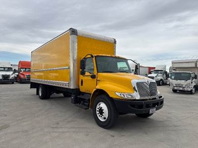 International MV607 Box Truck - 220HP, 6 Speed Automatic, Roll up Door