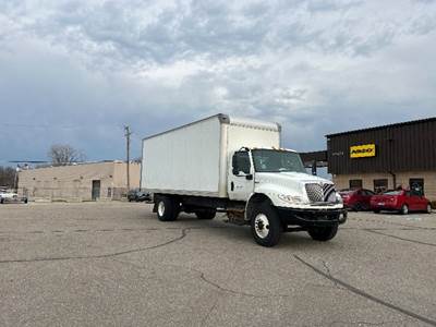 International MV607 Box Truck - 220HP, 6 Speed Automatic, Roll up Door